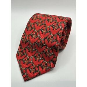 Brioni Made in ITALY 100% Silk Red 3.75" Inch Neck Tie